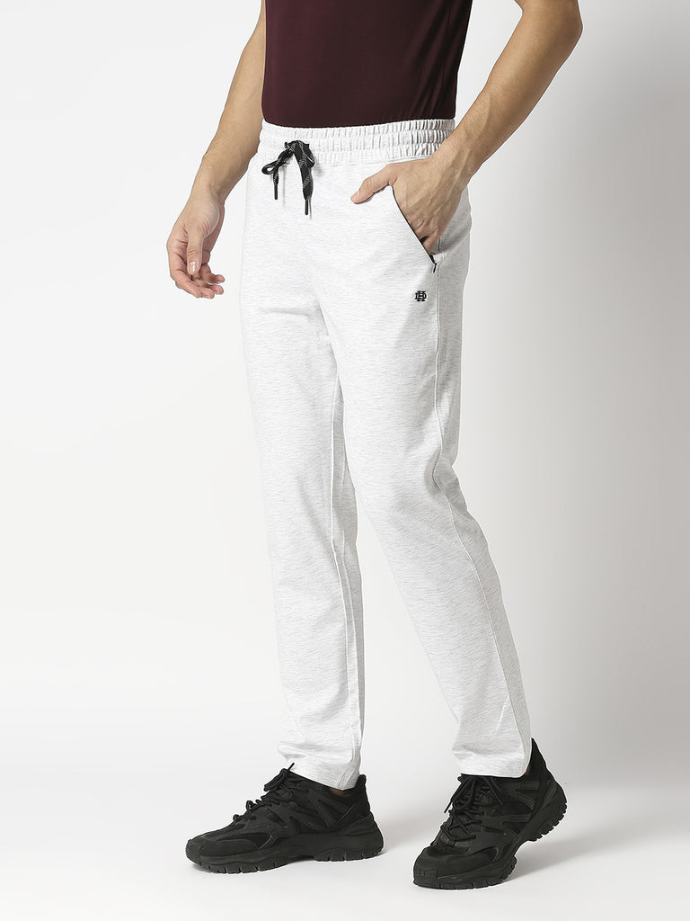 Ecru Tencel Lycra Track pant - Main Image