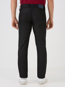 Black 5 Pocket Slim Tapered Cotton Stretch Jeans