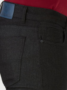 Black 5 Pocket Slim Tapered Cotton Stretch Jeans