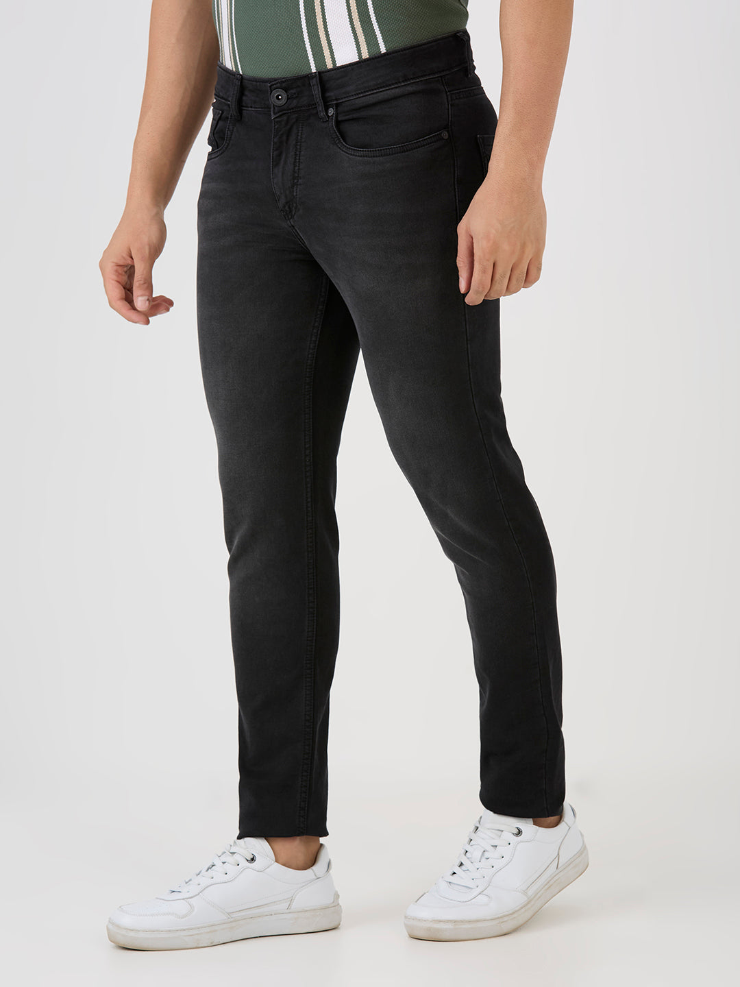 Coal Slim Tapered Stretch Denim