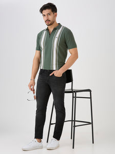 Coal Slim Tapered Stretch Denim