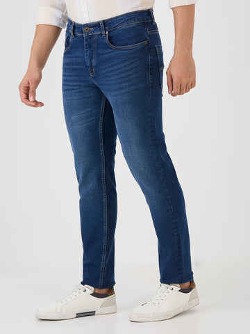 Denim Blue Slim Tapered Stretch Denim