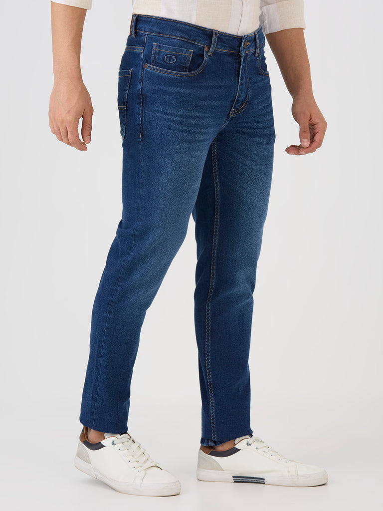 Denim Blue Slim Tapered Stretch Denim
