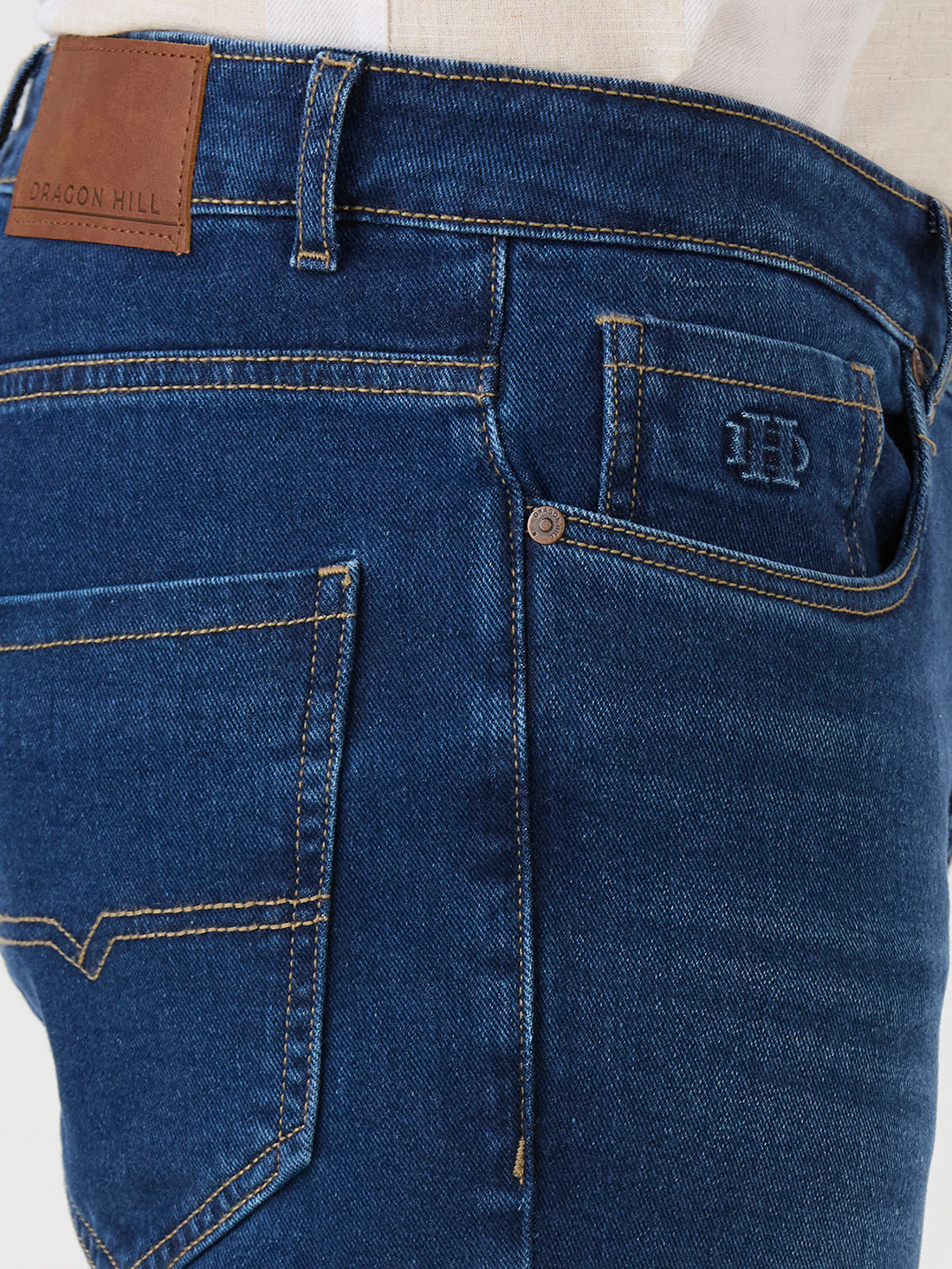 Denim Blue Slim Tapered Stretch Denim