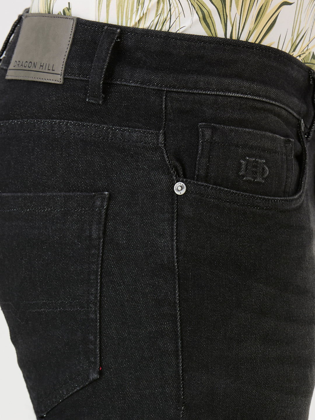Carbon Black Slim Tapered Stretch Denim