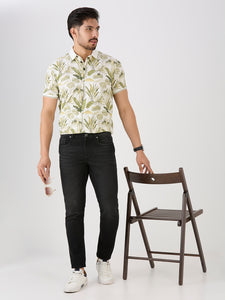 Carbon Black Slim Tapered Stretch Denim