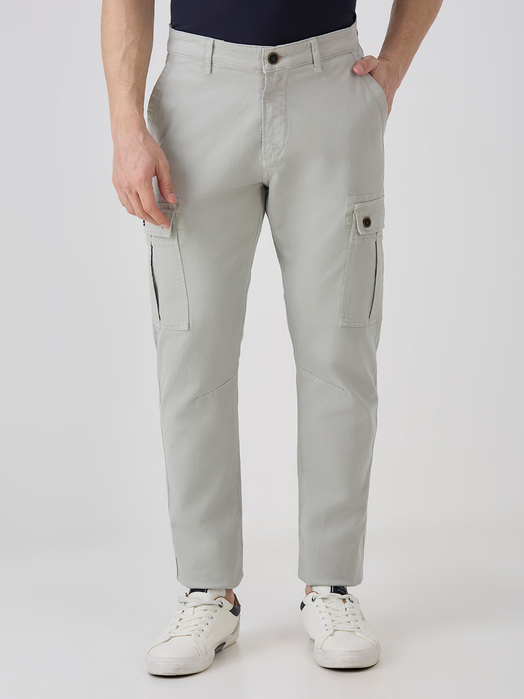 Stone Wash Slim Tapered Stretch Denim