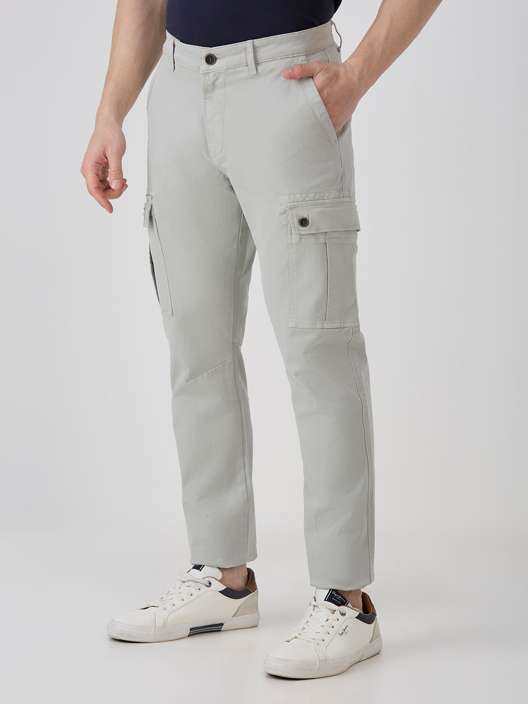 Stone Wash Slim Tapered Stretch Denim