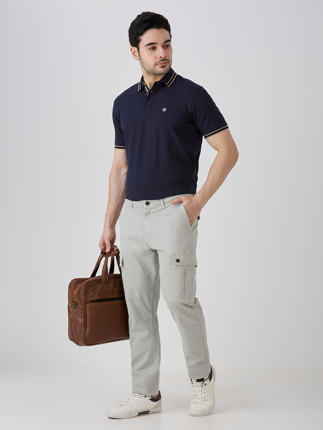 Stone Wash Slim Tapered Stretch Denim