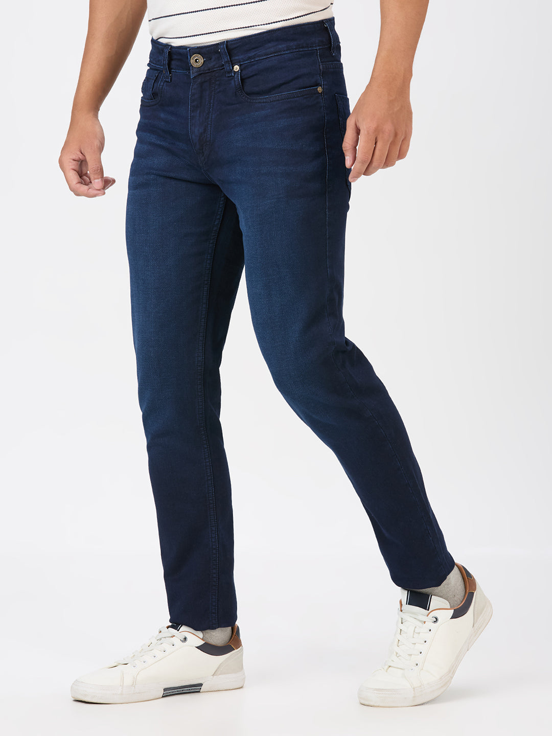 Deep Indigo Slim Tapered Stretch Denim