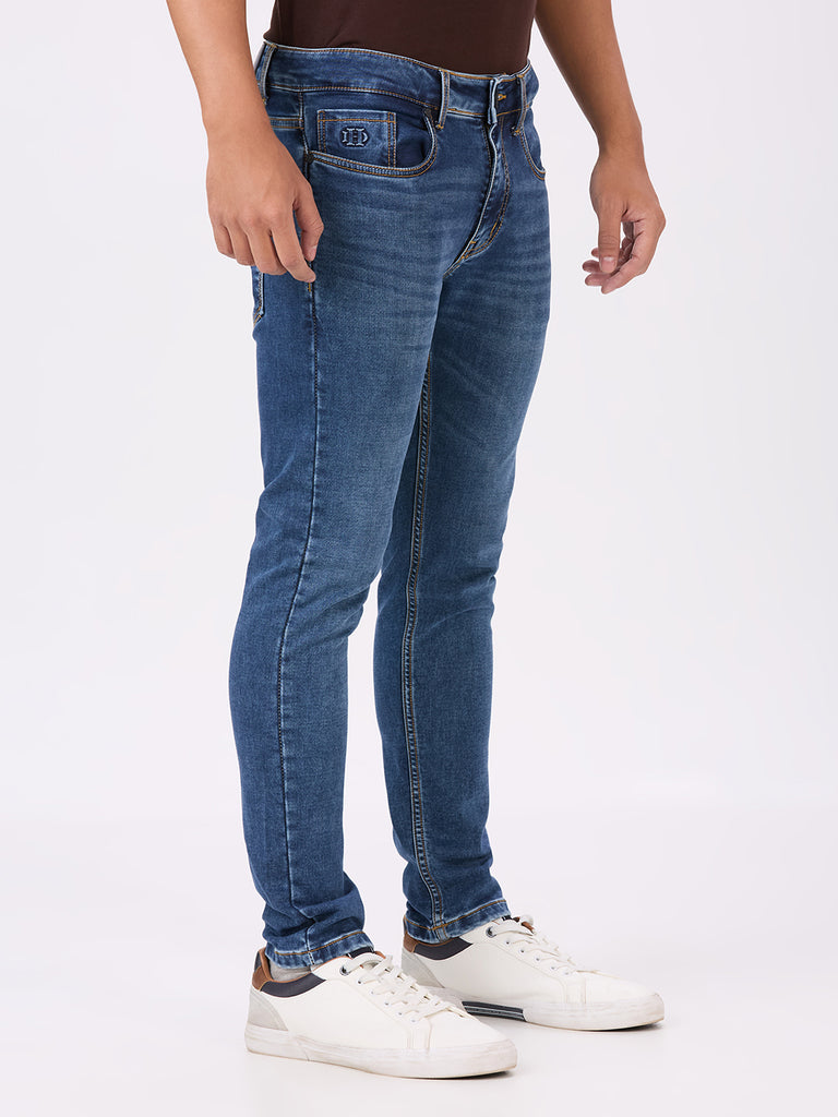 Stone Wash Ankle Length Stretch Denim