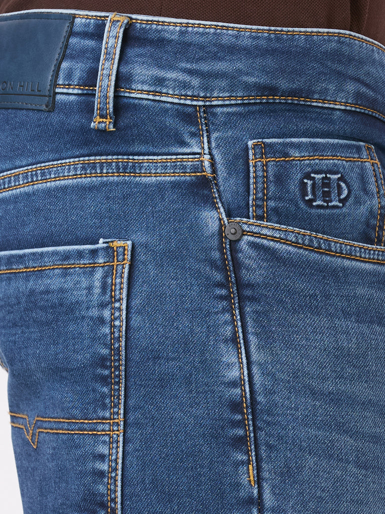 Stone Wash Ankle Length Stretch Denim