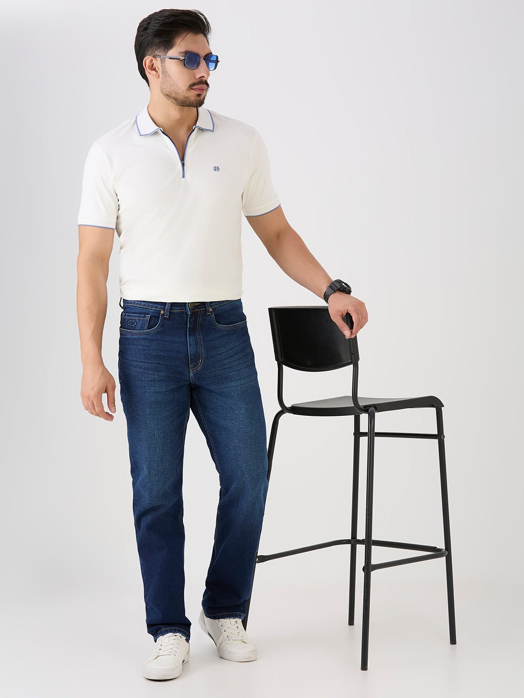 Blue Lagoon Straight Fit Stretch Denim