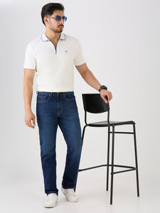 Blue Lagoon Straight Fit Stretch Denim
