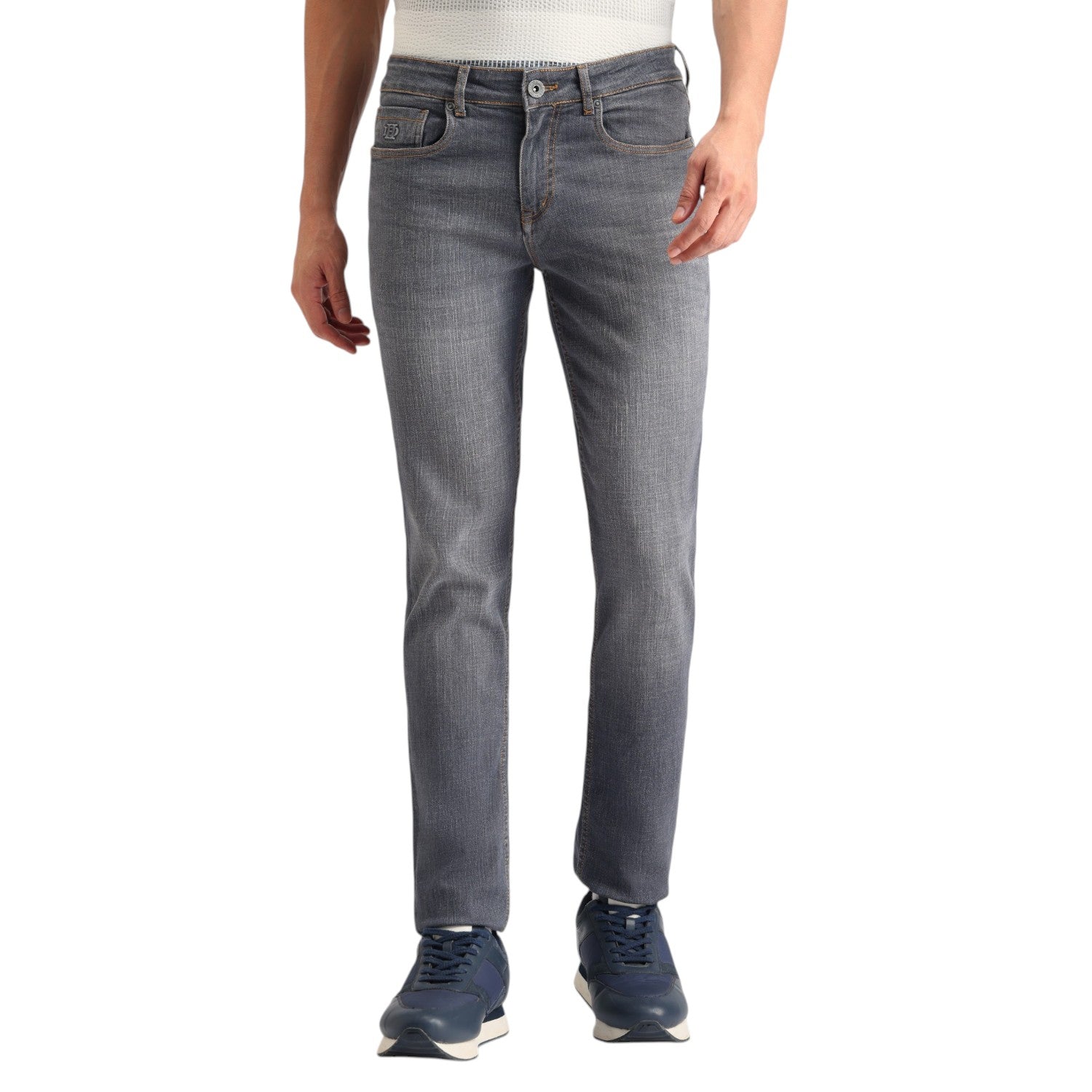 Stone Grey Slim Tapered Denim
