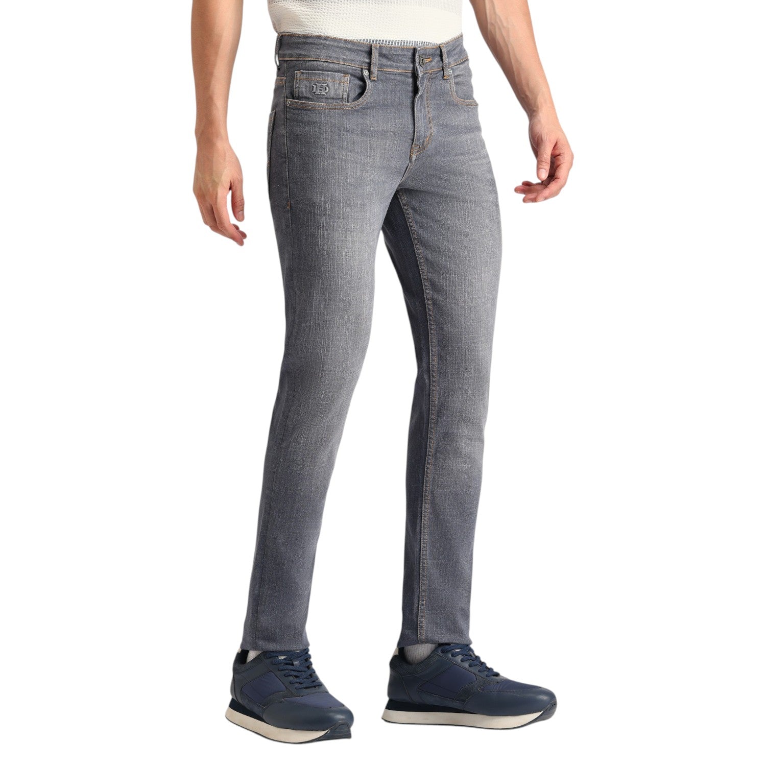 Stone Grey Slim Tapered Denim