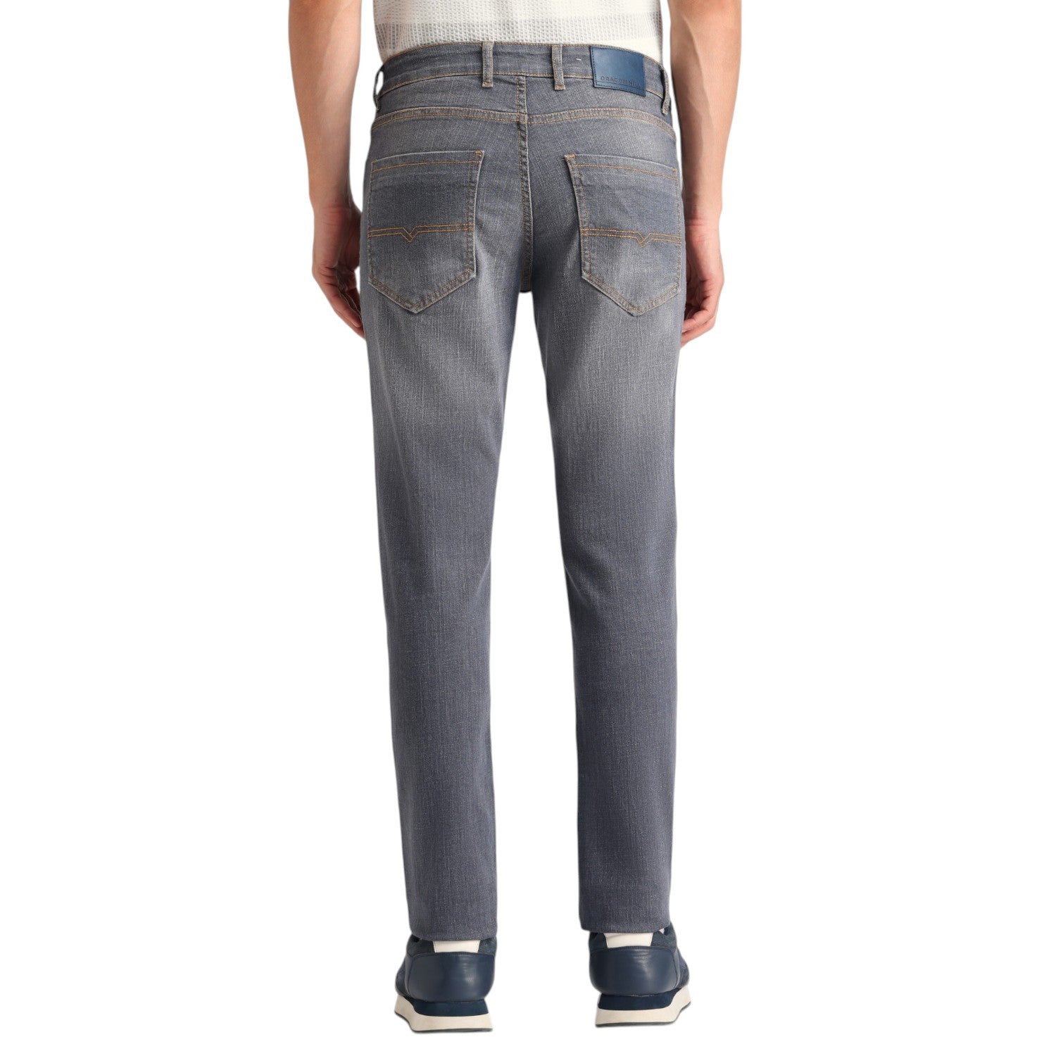 Stone Grey Slim Tapered Denim
