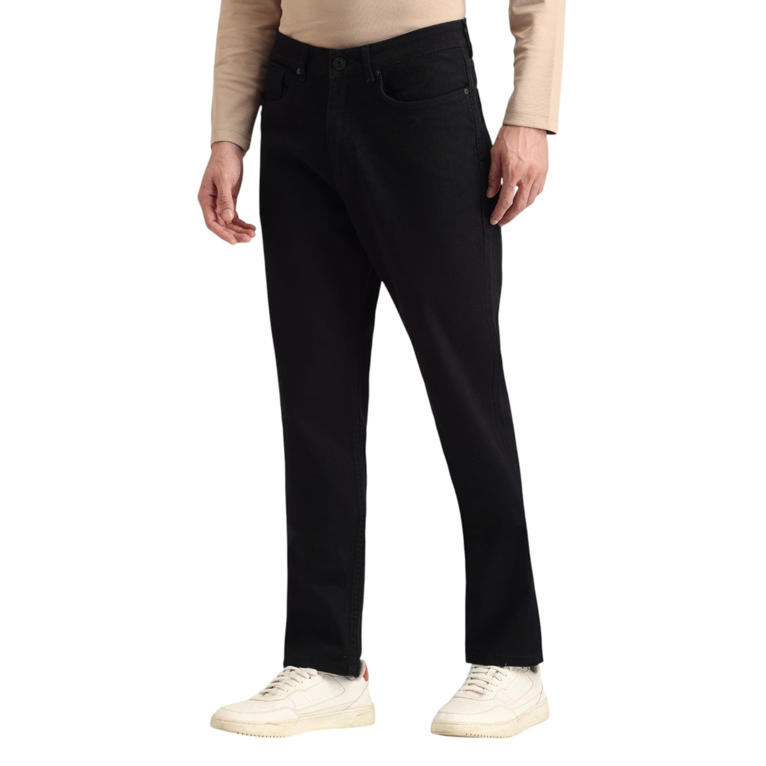 Jet Black Slim Straight Denim