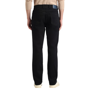 Jet Black Slim Straight Denim