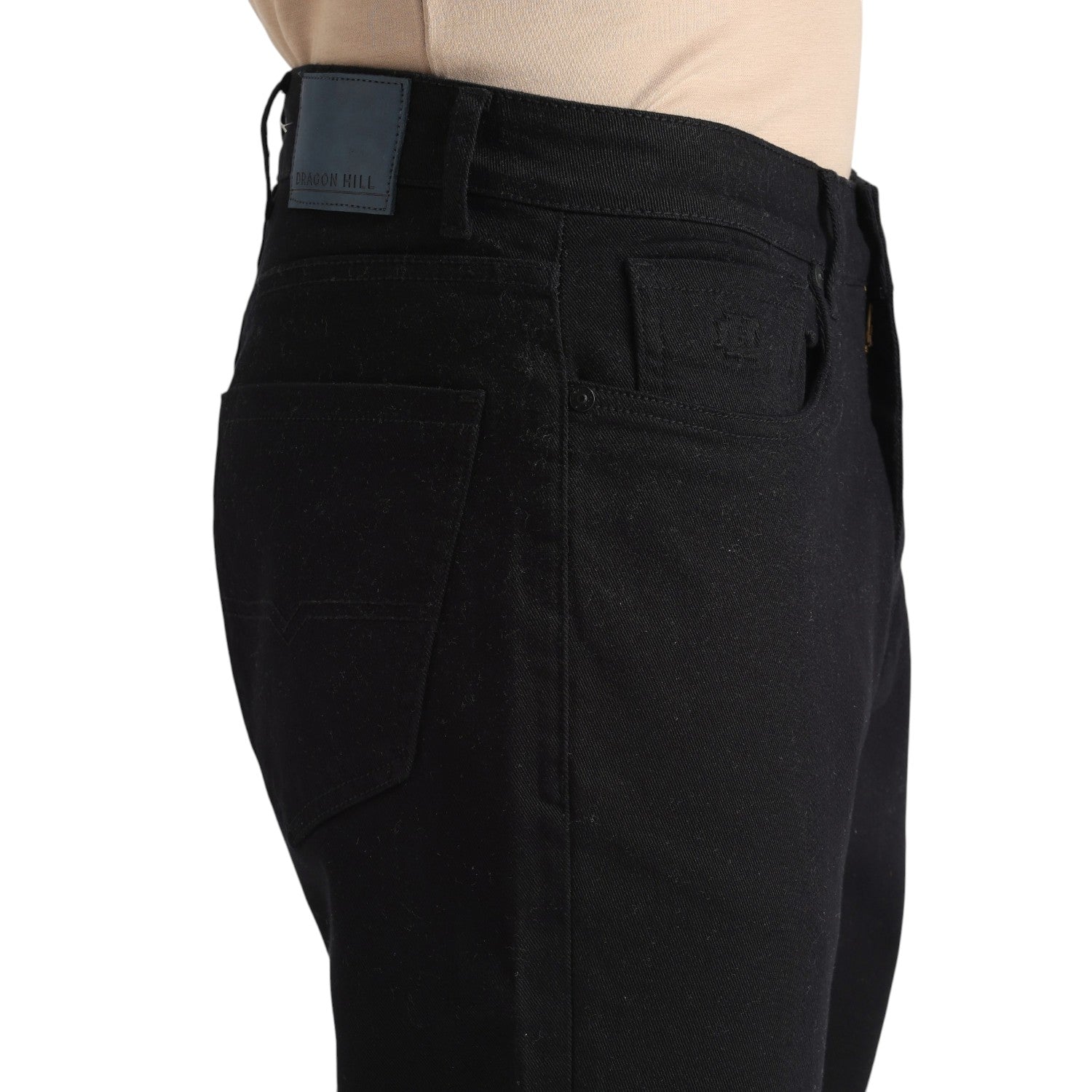 Jet Black Slim Straight Denim