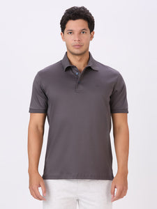 Charcoal Premium Cotton Mercerised Polo