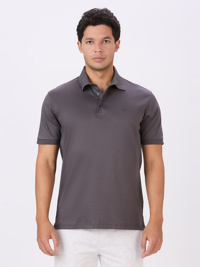 Charcoal Premium Cotton Mercerised Polo