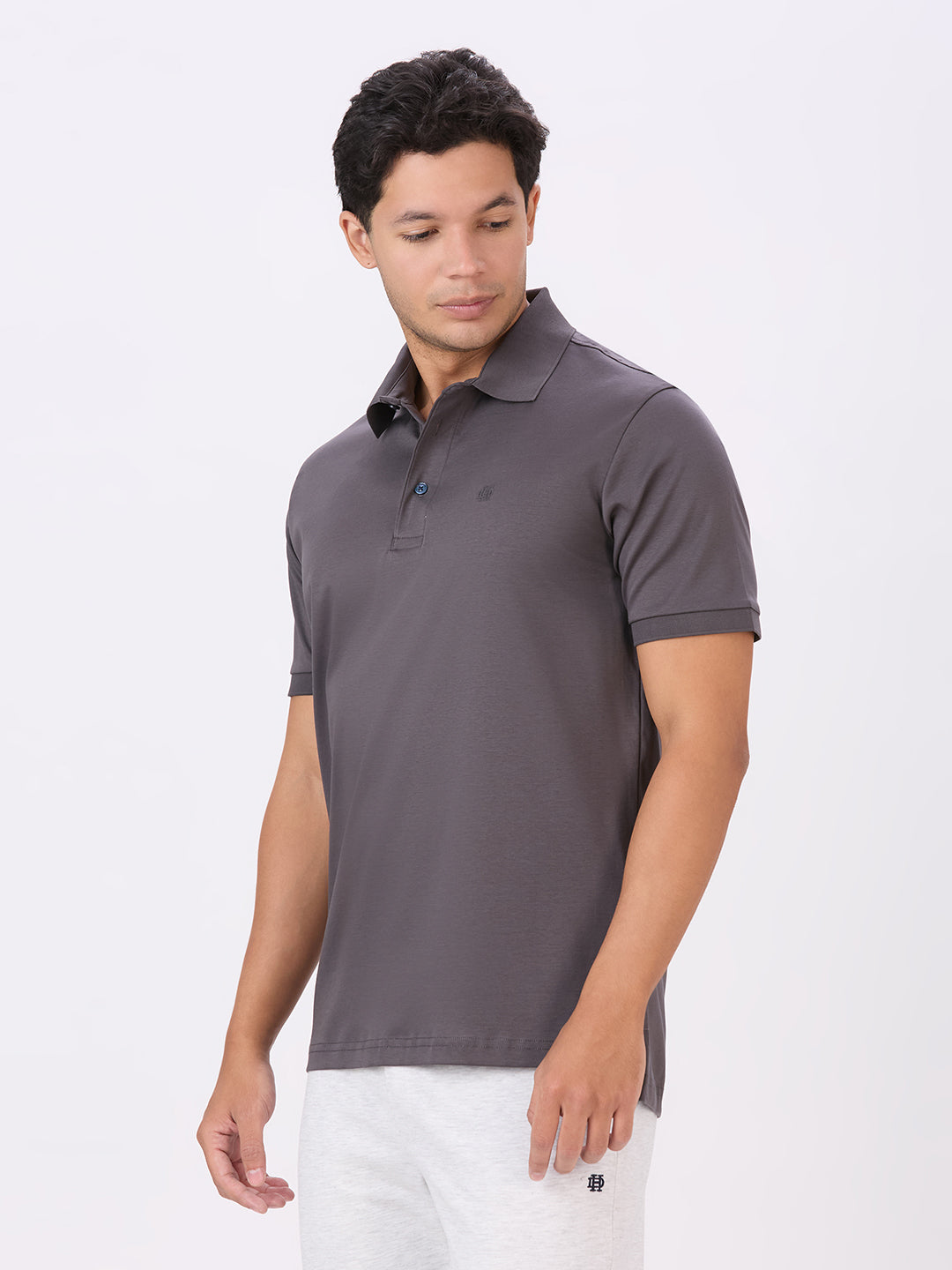 Charcoal Premium Cotton Mercerised Polo