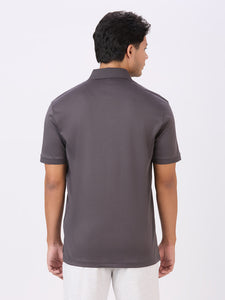 Charcoal Premium Cotton Mercerised Polo