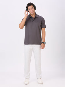 Charcoal Premium Cotton Mercerised Polo