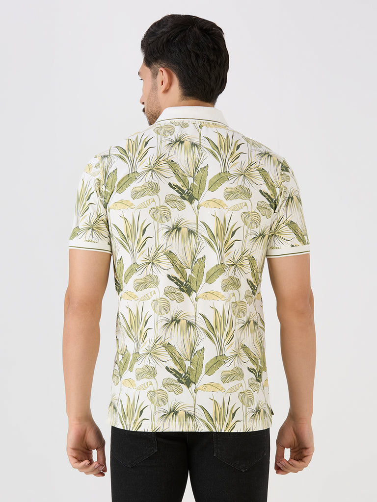 Lake Olive Jersey Lycra AOP Polo