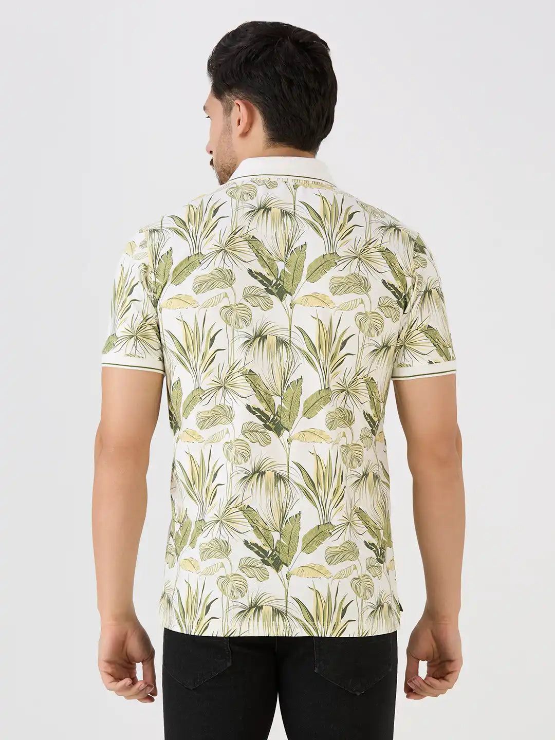 Lake Olive Jersey Lycra AOP Polo