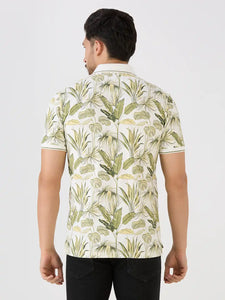 Lake Olive Jersey Lycra AOP Polo