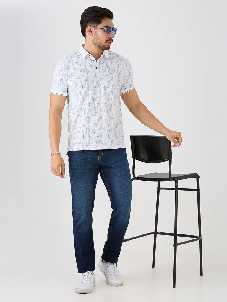 Sky Jersey Lycra AOP Polo