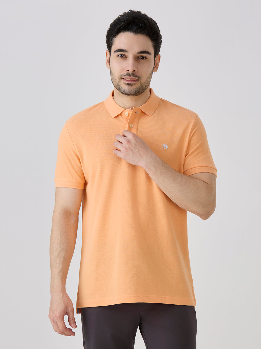 Peach Premium Cotton Pique Polo