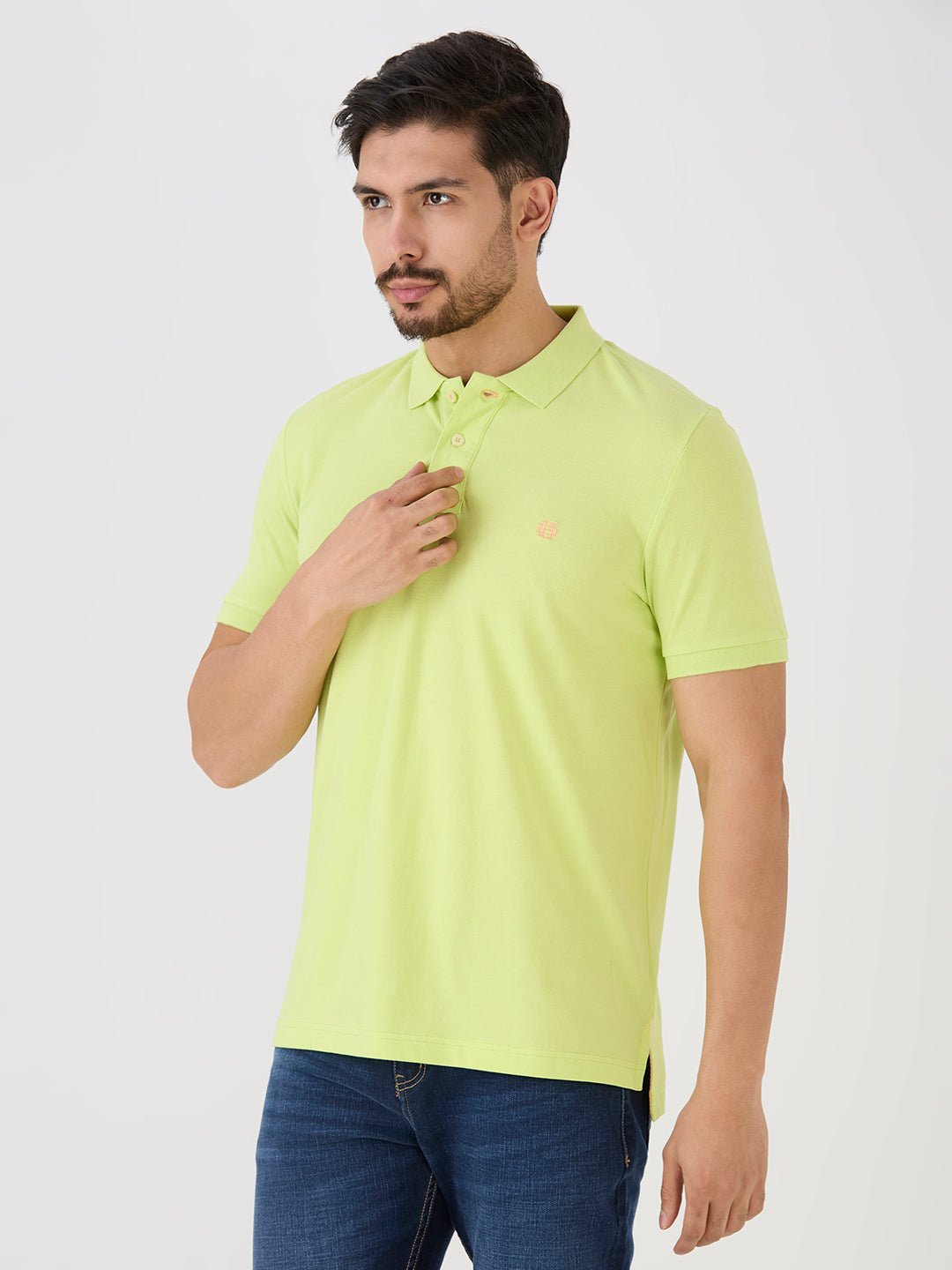 Neon Green Premium Cotton Pique Polo