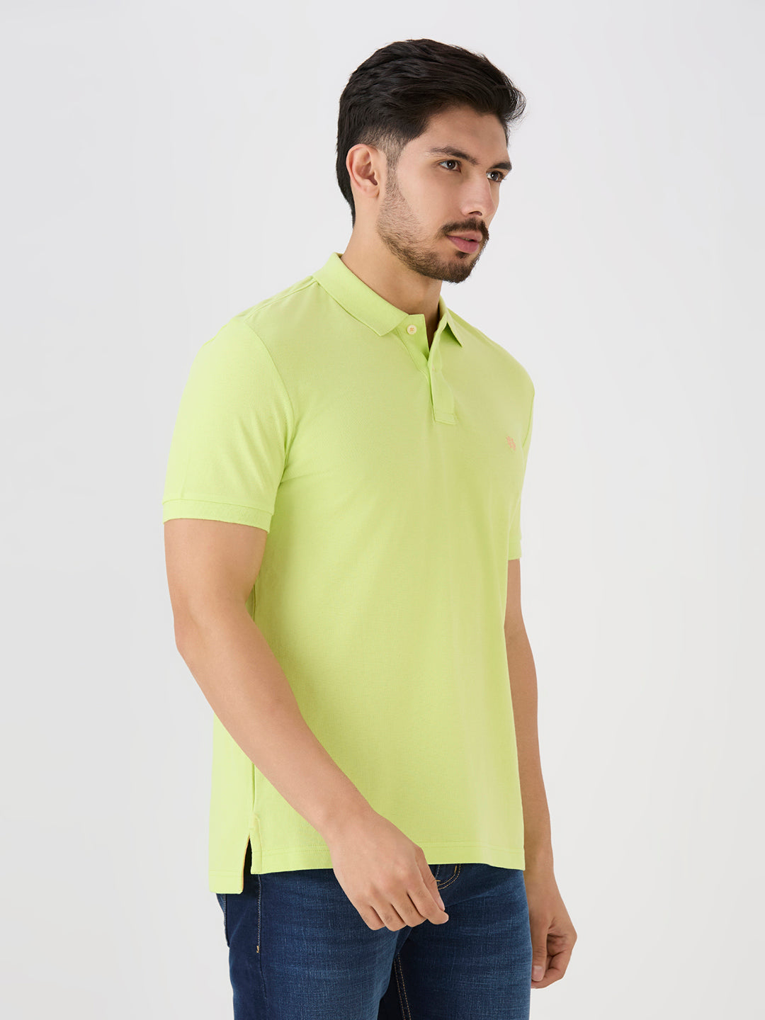Neon Green Premium Cotton Pique Polo
