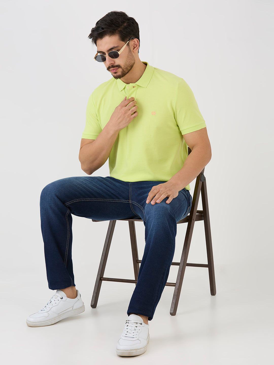 Neon Green Premium Cotton Pique Polo