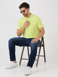 Neon Green Premium Cotton Pique Polo