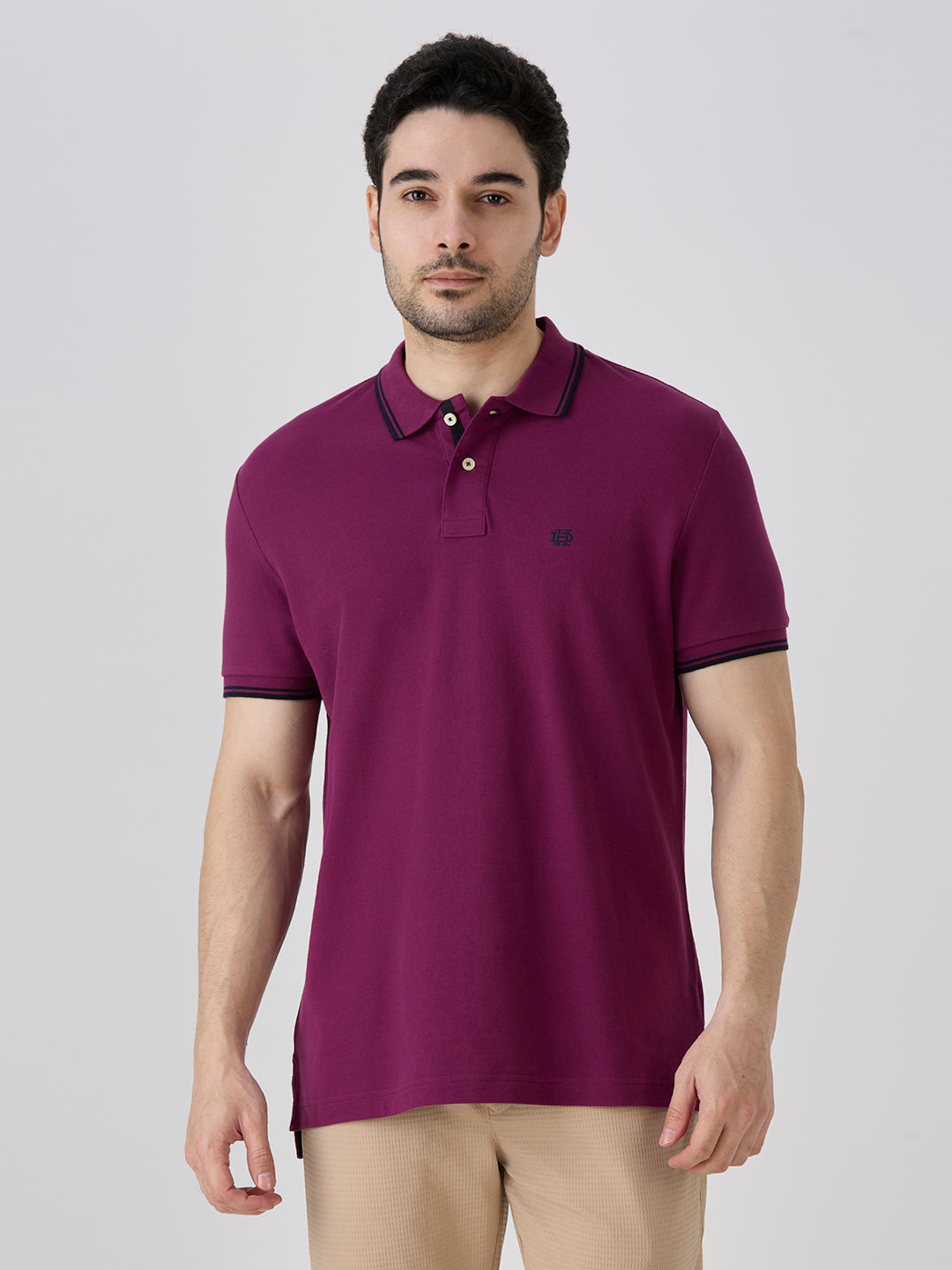 Deep Purple Premium Cotton Pique Polo
