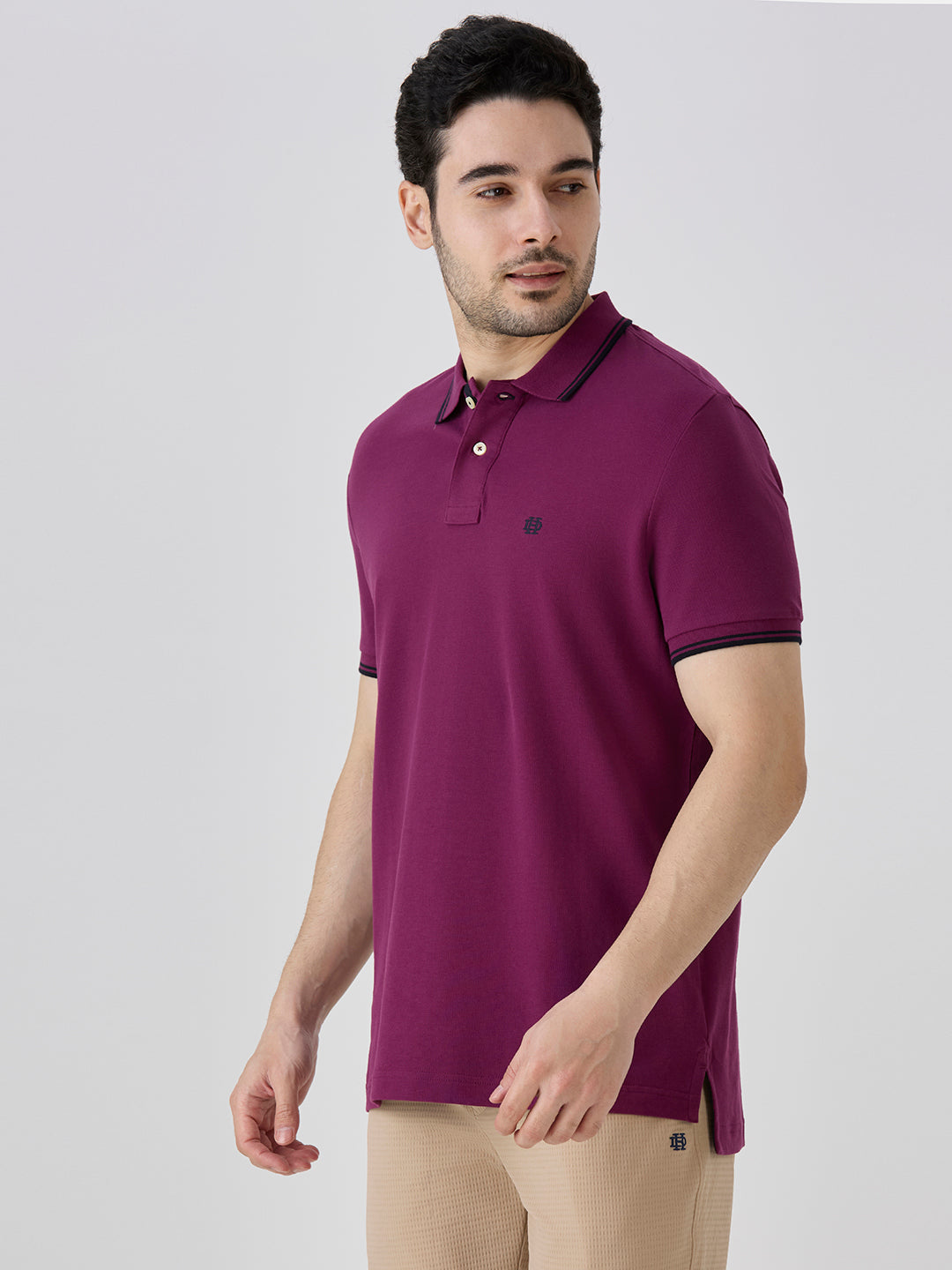 Deep Purple Premium Cotton Pique Polo