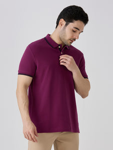 Deep Purple Premium Cotton Pique Polo
