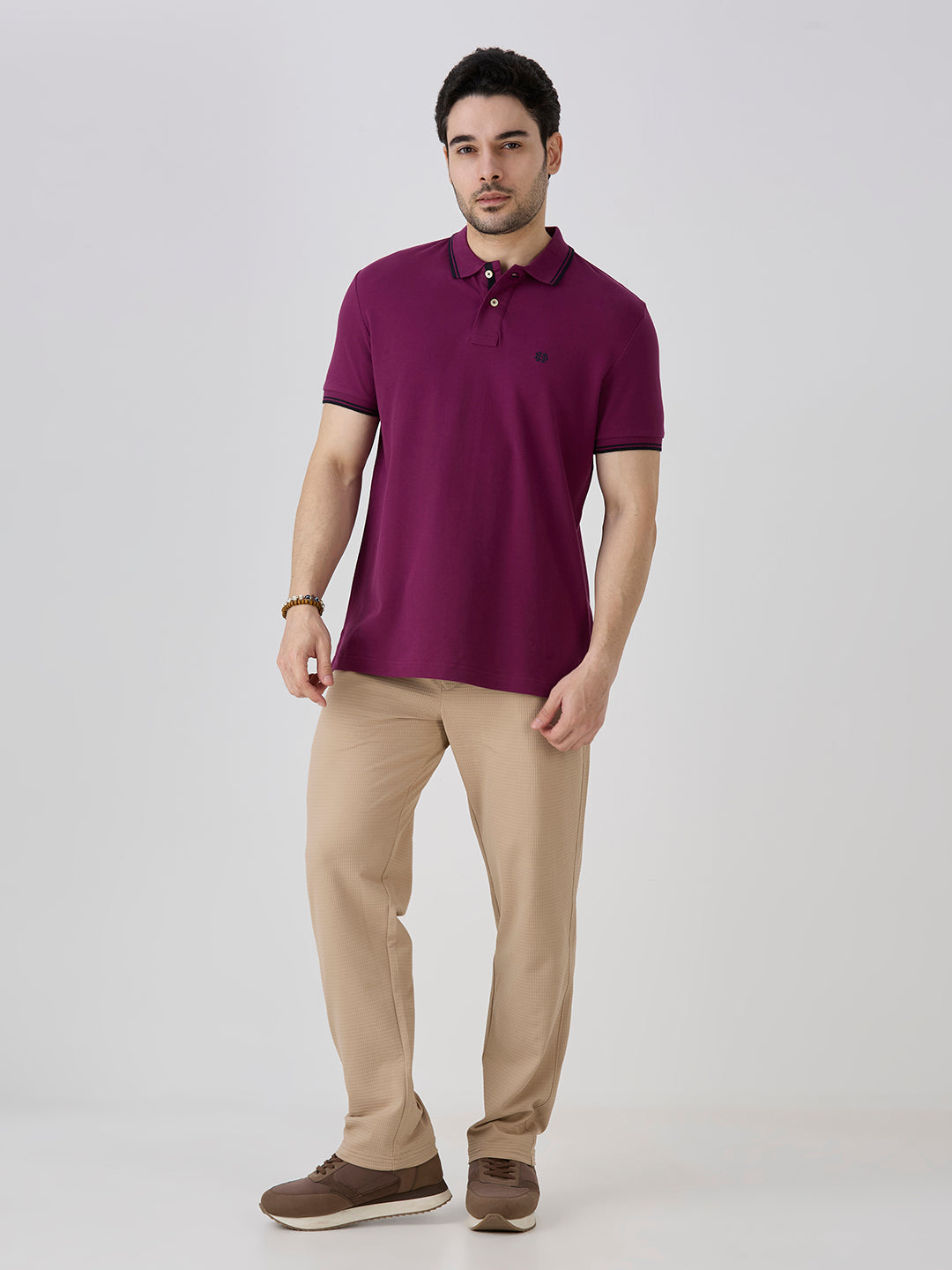 Deep Purple Premium Cotton Pique Polo