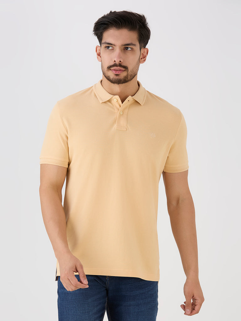 Beige Premium Cotton Pique Polo