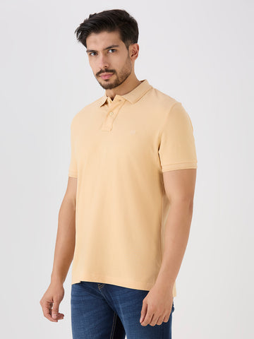Beige Premium Cotton Pique Polo