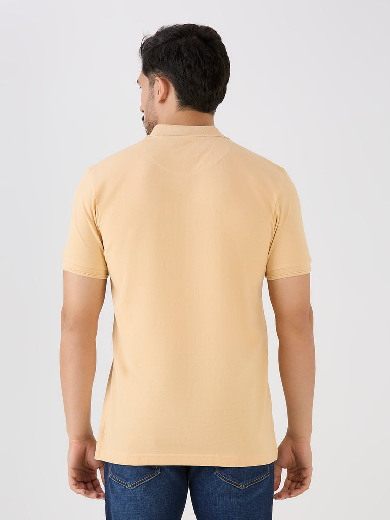 Beige Premium Cotton Pique Polo