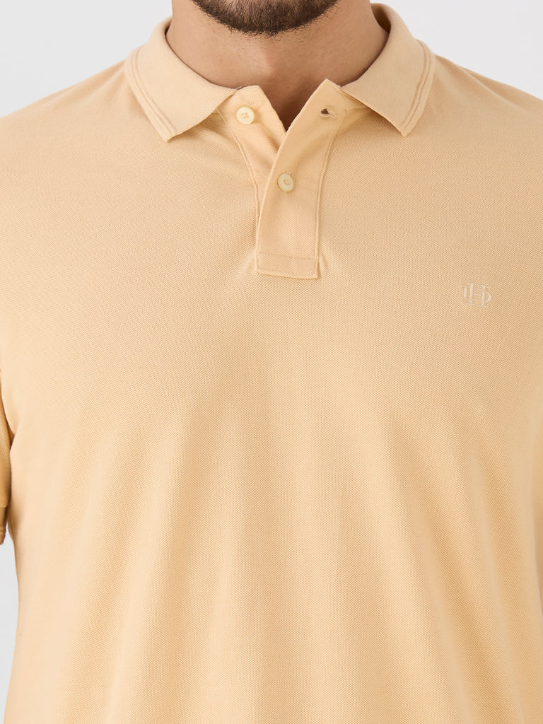 Beige Premium Cotton Pique Polo