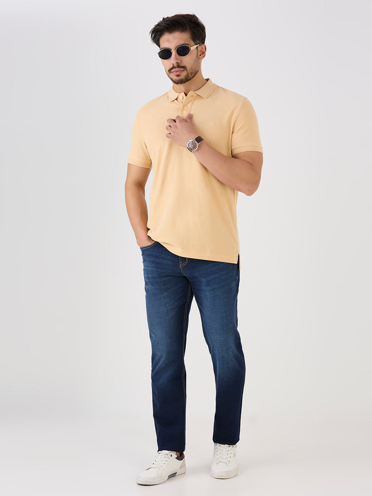 Beige Premium Cotton Pique Polo