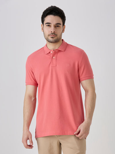 Flamingo Pink Premium Cotton Pique Polo