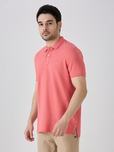 Flamingo Pink Premium Cotton Pique Polo