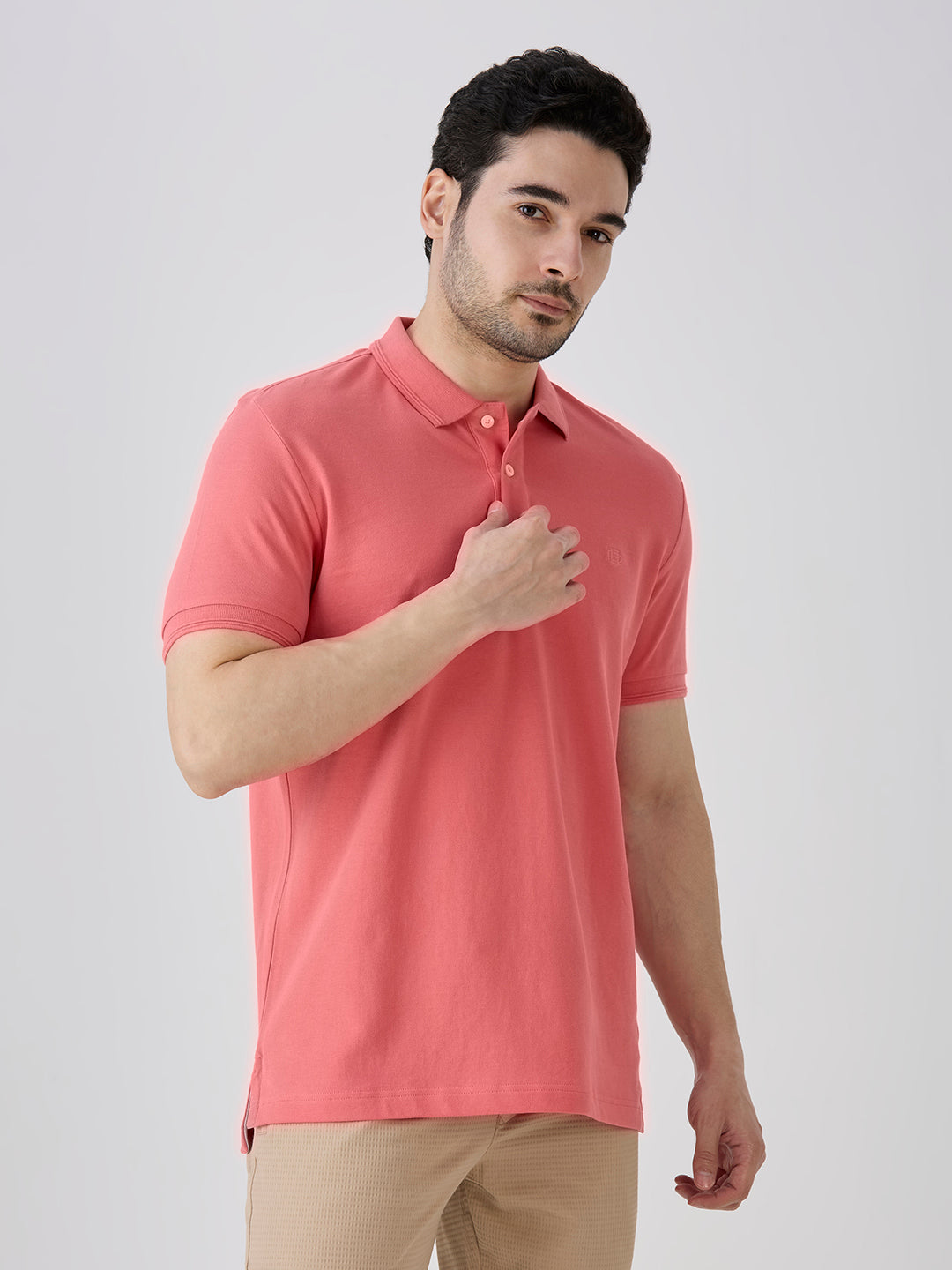 Flamingo Pink Premium Cotton Pique Polo
